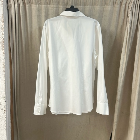White Long Sleeve Button Up Top - Chicos - Picture 2 of 5